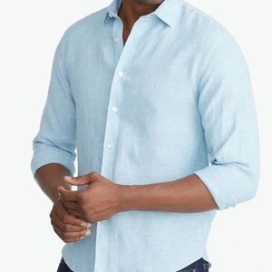 UNTUCKit Long Sleeve Button Down Linen Shirt Mens Small